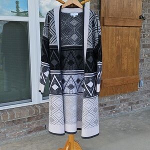 Magaschoni Fair Isle Long Cashmere Duster